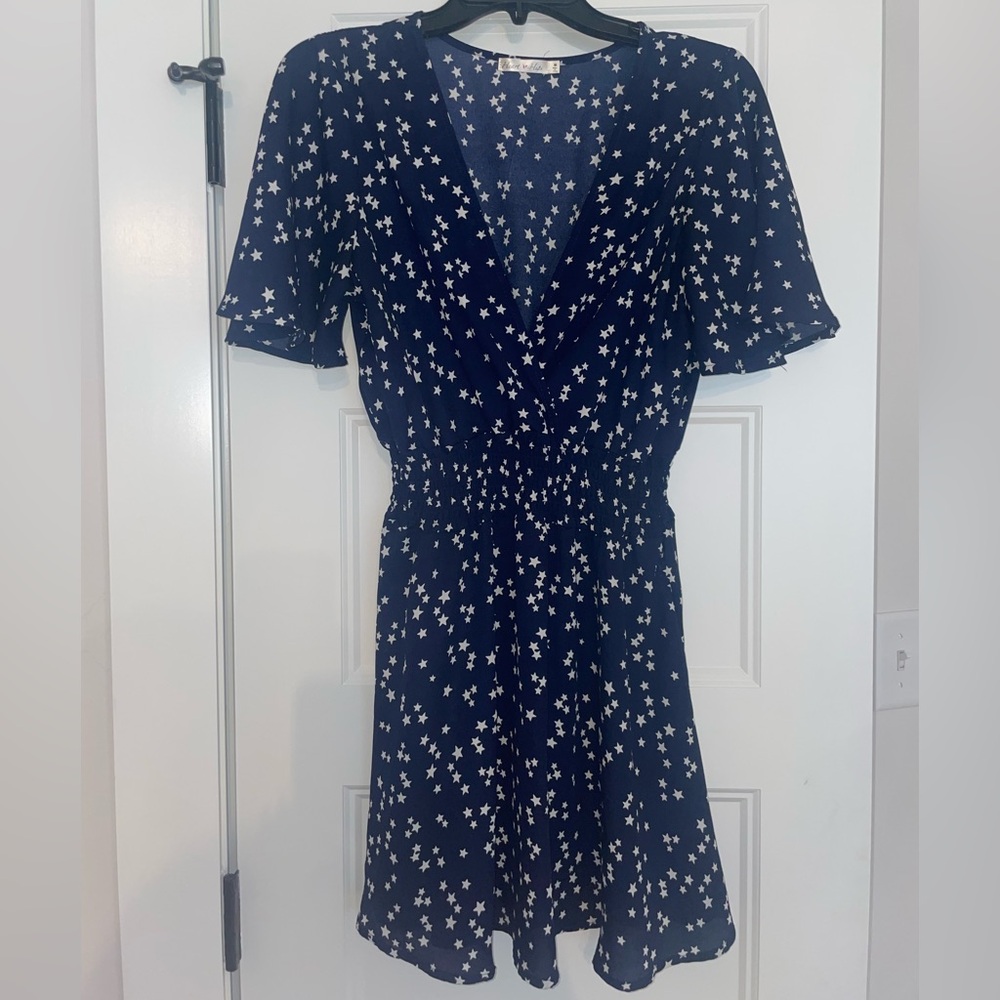 Mini Navy Dress with White Stars